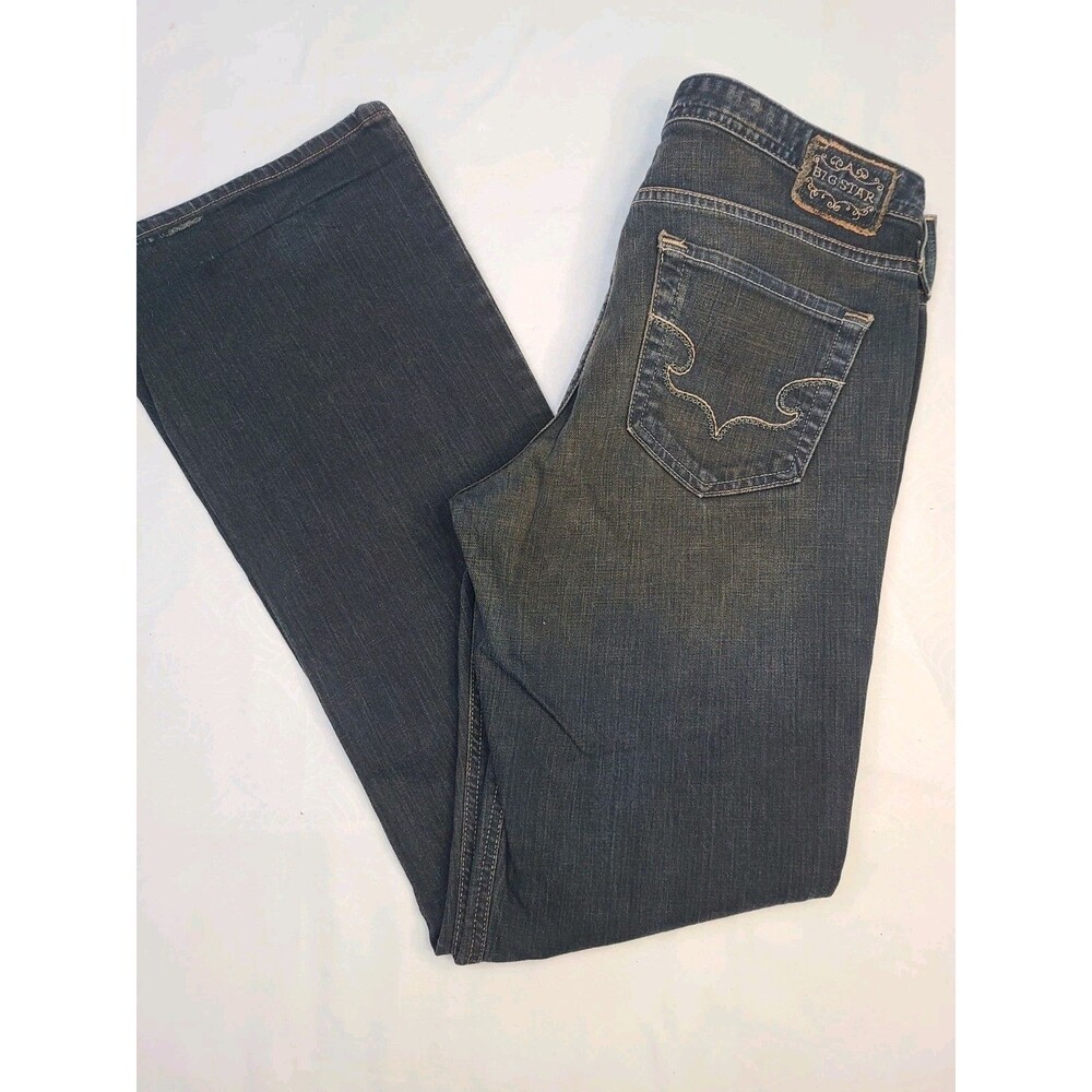 VTG Y2K BIG STAR Jeans Women's Stretch Made in USA Bootcut Straight Sz32R